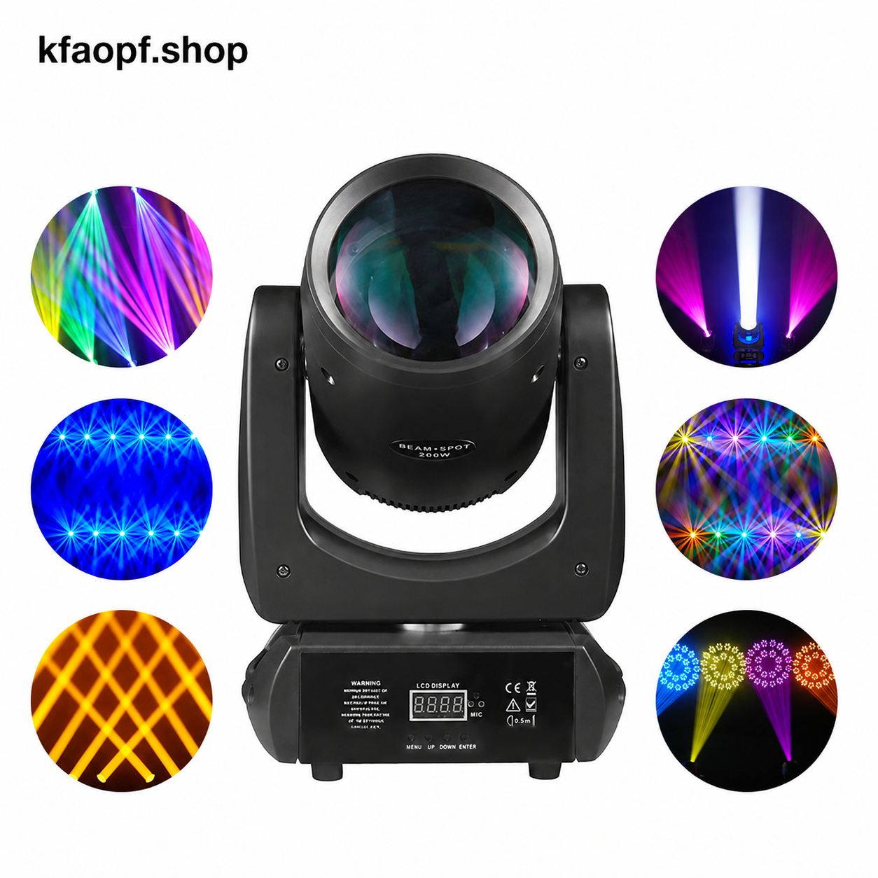 200-W-Mini-LED-Moving-Head-Bühnenlicht mit RGBW-Strahlen für Disco und Partys